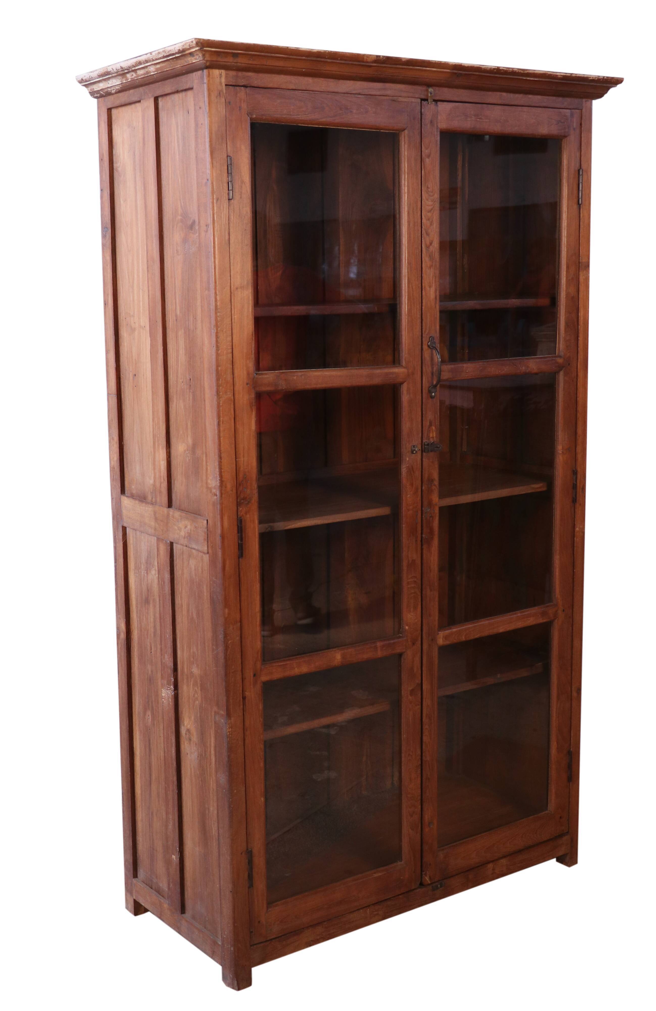 Burmese teak bookcase