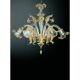Luxury Venetian Floreal Gold-Leaf Murano Glass Chandelier