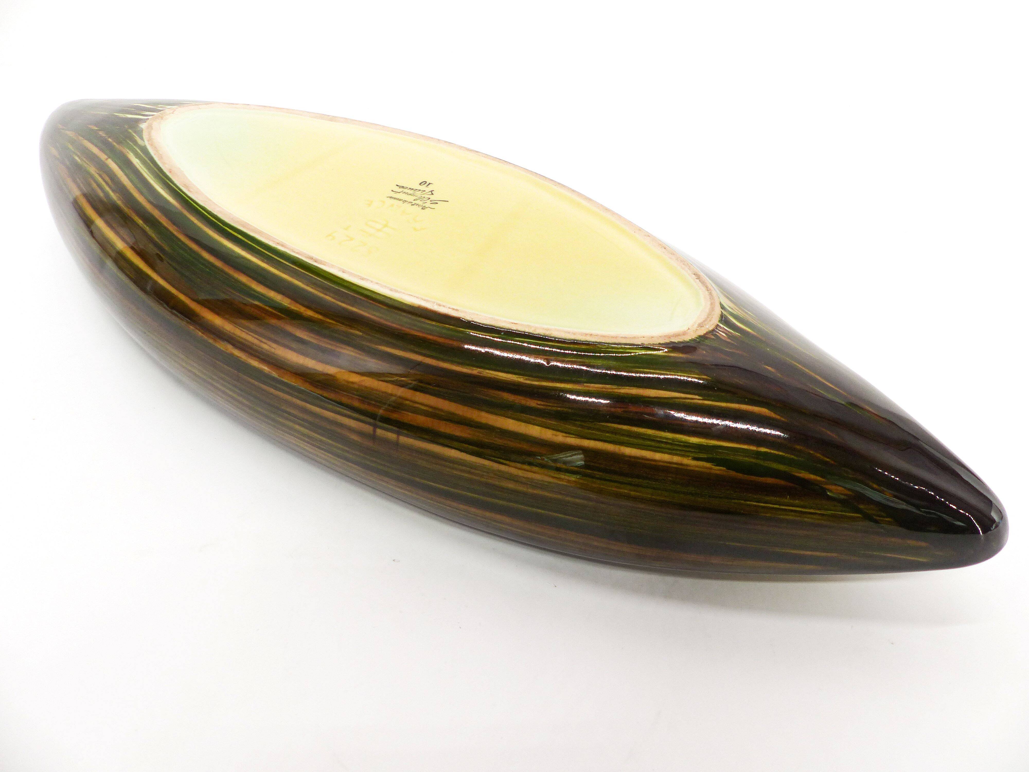 Saint-Clément ceramic pirogue fruit bowl