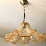 Suspension orange flower glass Murano 1960