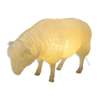 Light resin sculpture of a life-size sheep
