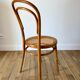 Baumann bistro chair in bent wood and blond wood canning 40s-50s
