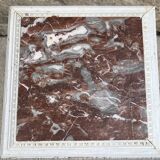 Art Deco wood and marble side table