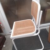 Marcel Breuer Chair cesca white Italian edition 70s