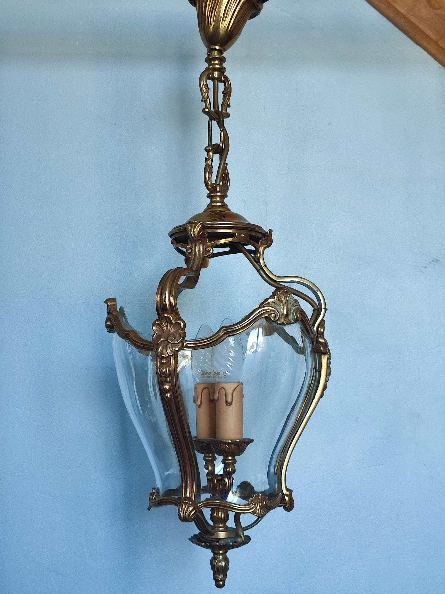Suspension en bronze vintage