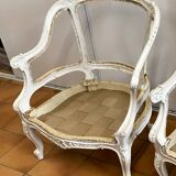 Old fully restored shepherdess armchair