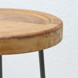 Tabouret industriel du milieu du siècle, années 1950, Tchécoslovaquie