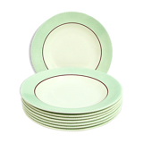 8 hollow plates of Salins earthenware