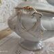 Niederweiler soup bowl in white earthenware bordered gold