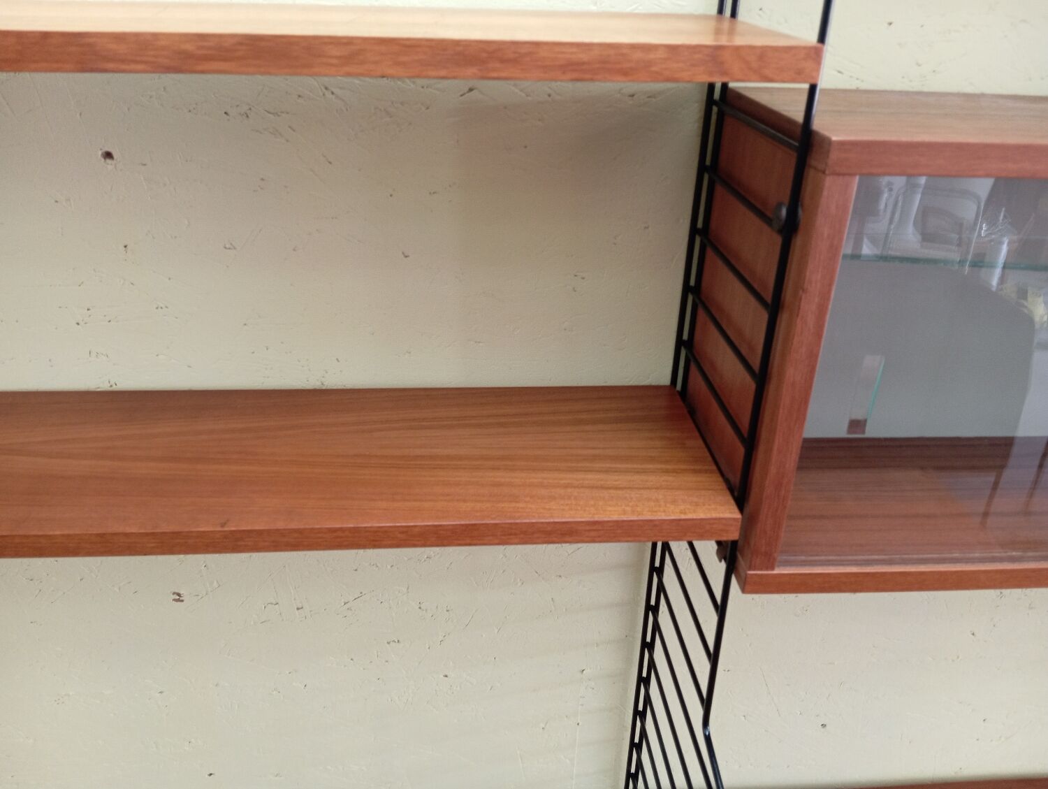 Scandinavian teak String shelf unit