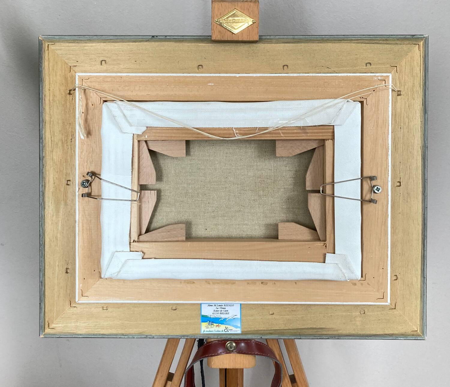 Oil painting on canvas 20th century seascape signed MLR Marie Louise REFALO