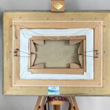 Oil painting on canvas 20th century seascape signed MLR Marie Louise REFALO