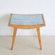 Footstool stool coloured fabric