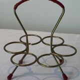 Lot of 6 shot glasses smoked with their metal holders