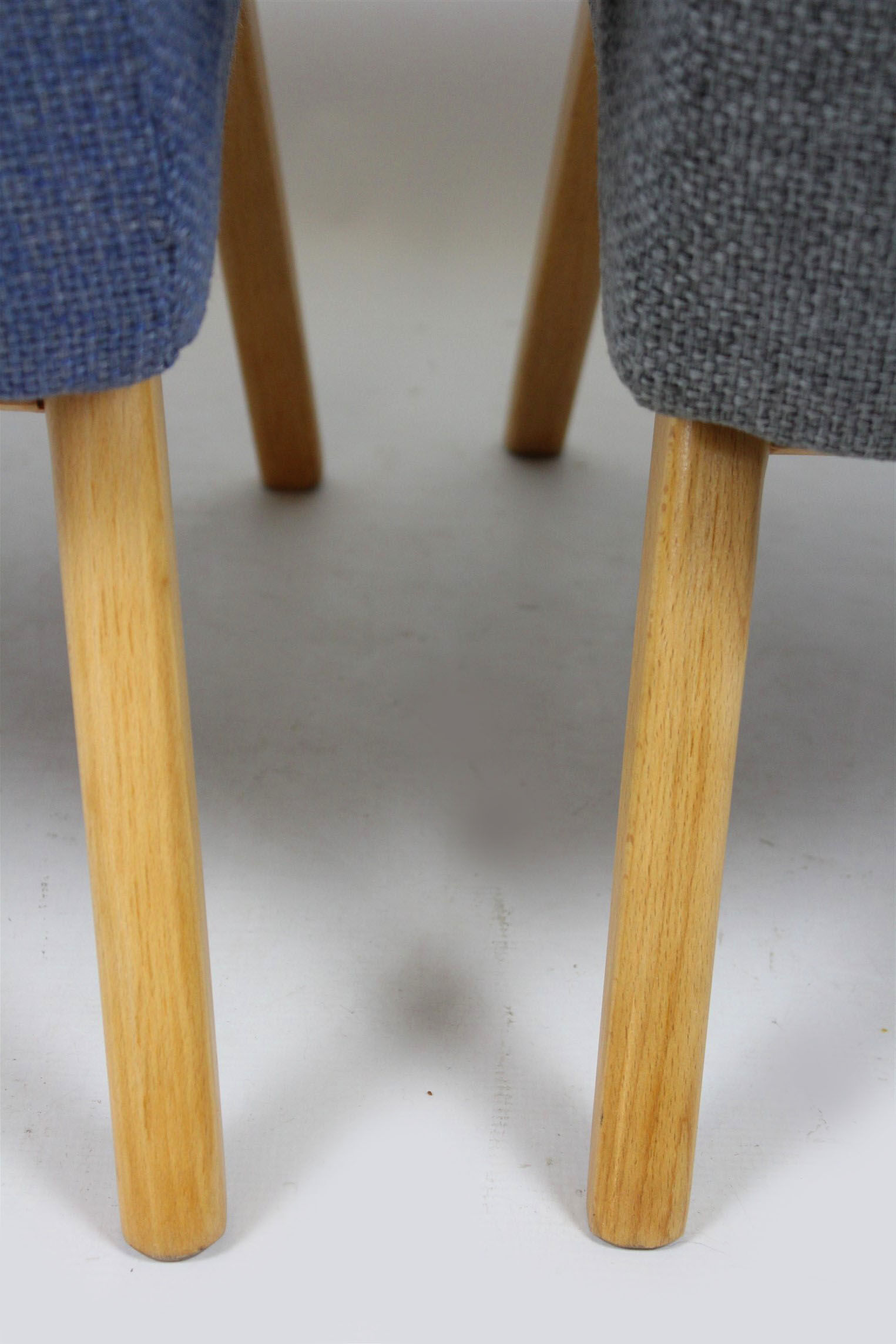 Set of 2  grey and blue lounge armchairs 1960s