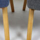 Set of 2  grey and blue lounge armchairs 1960s