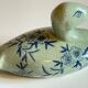 Vintage Blue Ceramic Duck
