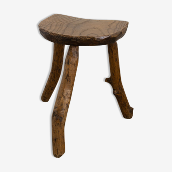 Tabouret bois tripode