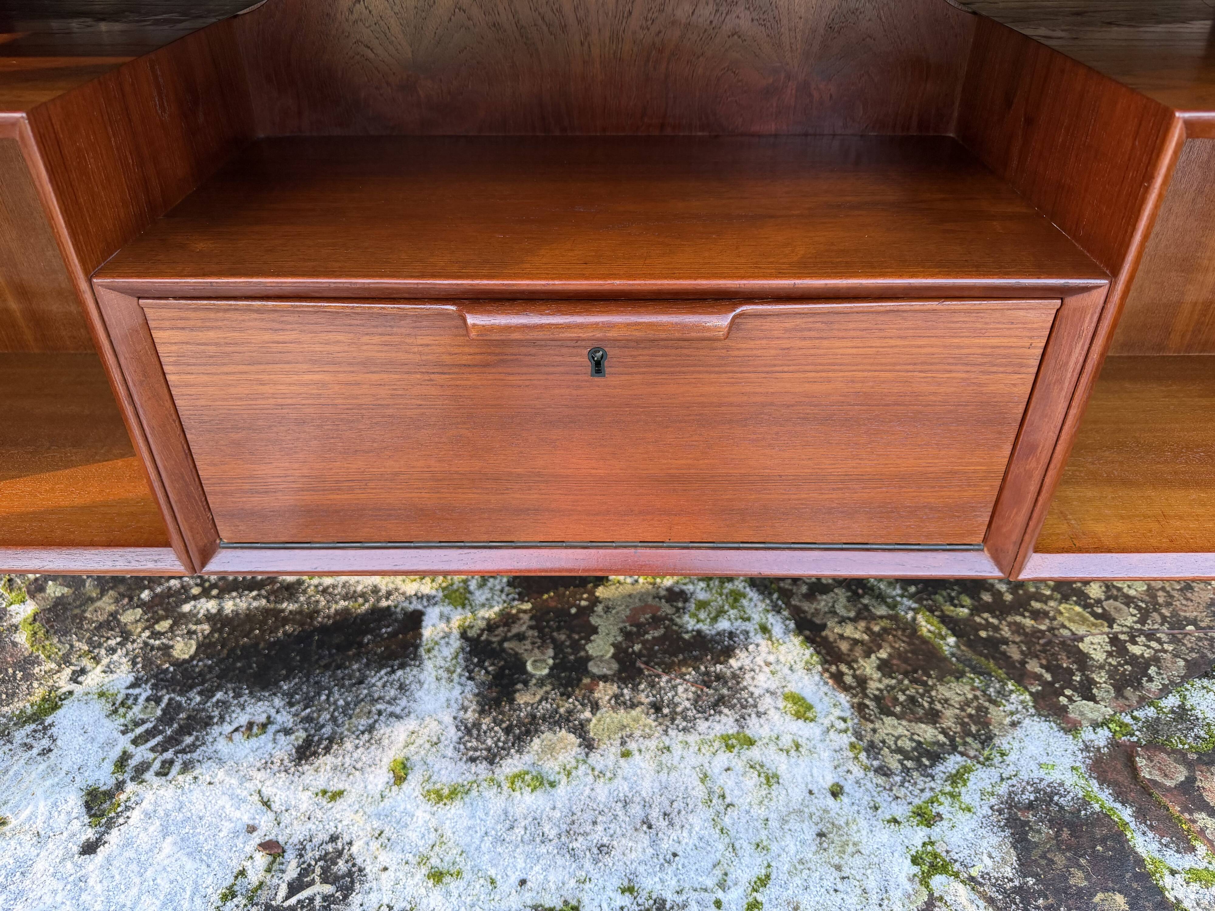 Danish teak desk Gunni Omann no. 75 from the 1960s.
