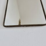 Ancien miroir de barbier à chainette vintage, années 30 40