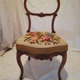 Chaise de chambre ancienne brodée