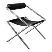 Chaise suspendue en cuir tubulaire postmoderne