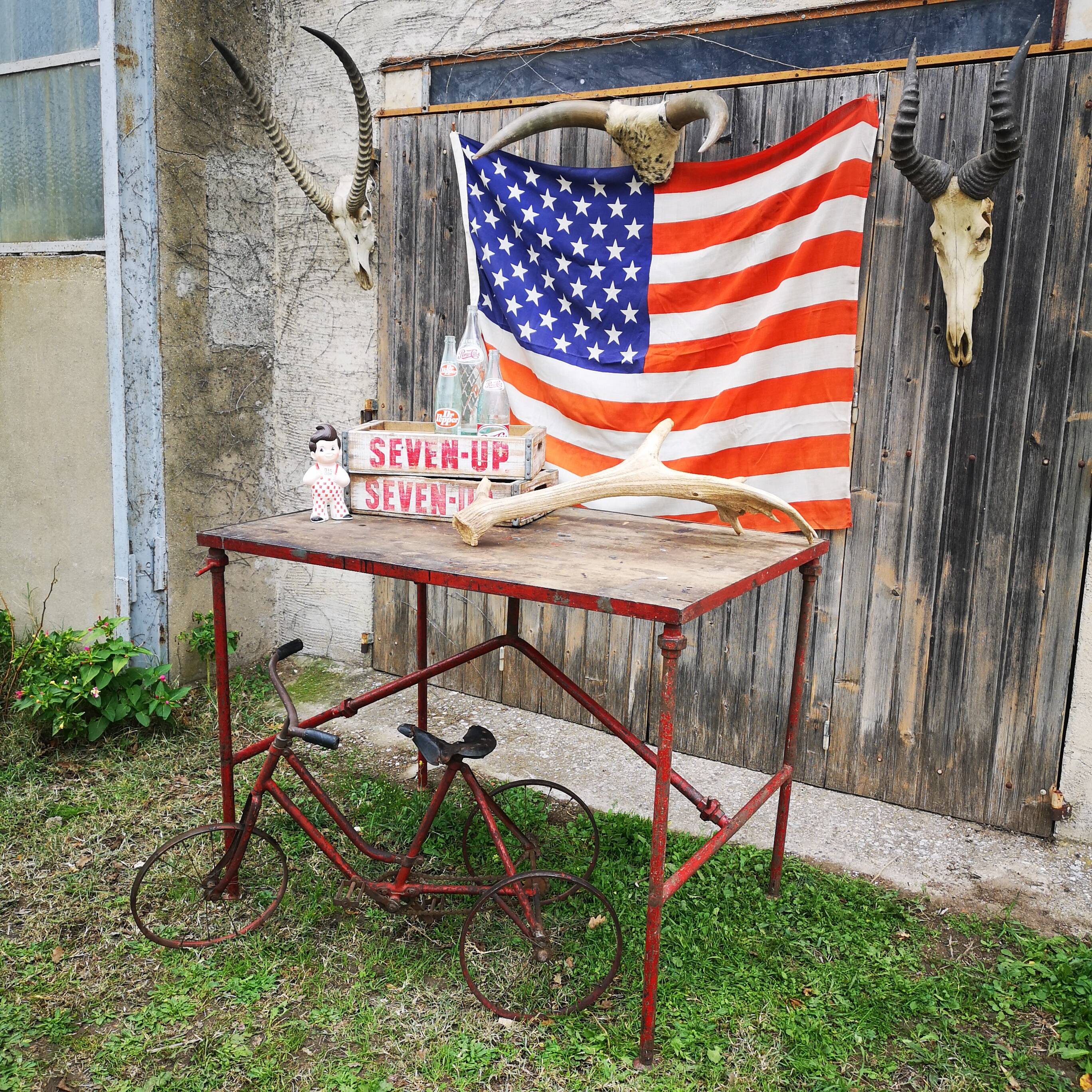 Old plumber workbench