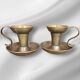 Pair of bronze candlesticks