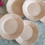 6 powder pink Digoin plates