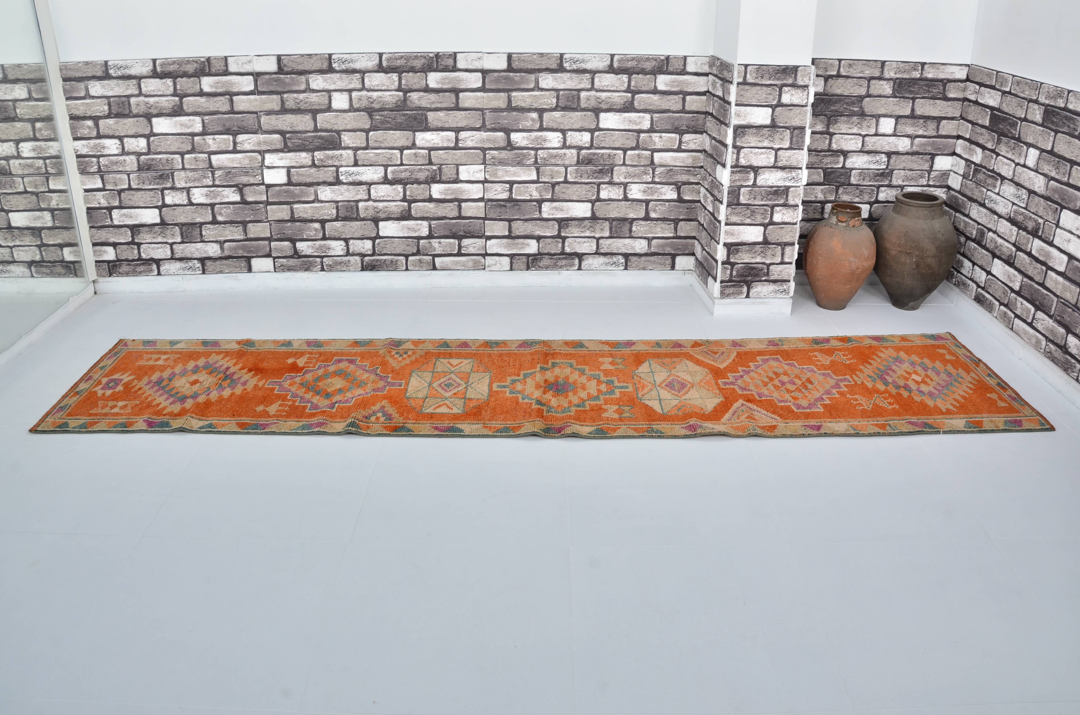 Orange Neutral Vintage Runner Rug sku 2113
