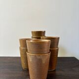 Set of 9 vintage Digoin goblets