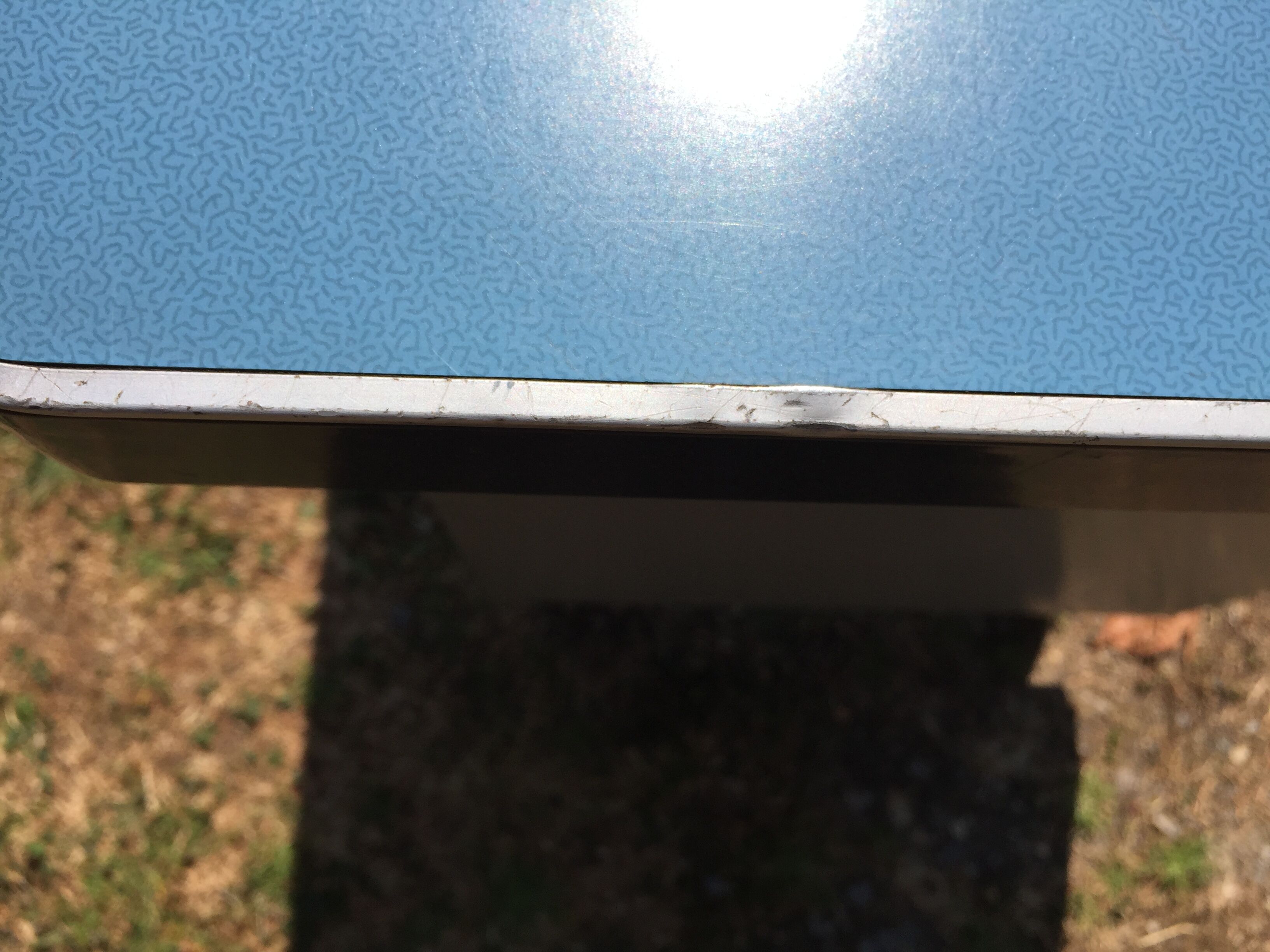 Modernist industrial and vintage console table in Stafor brand metal