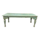 Indian coffee table in green lacquered teak