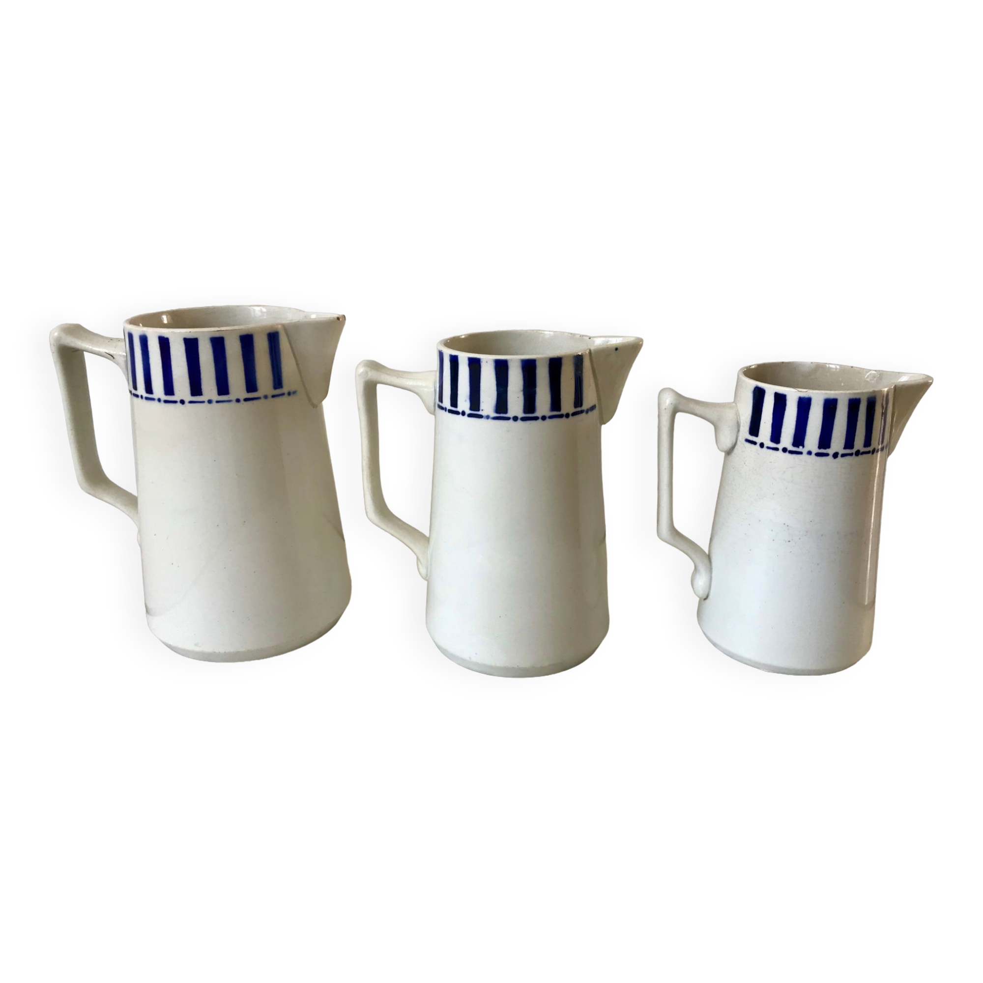 trio of earthenware pitchers CM Paris model "Monique" 30s
