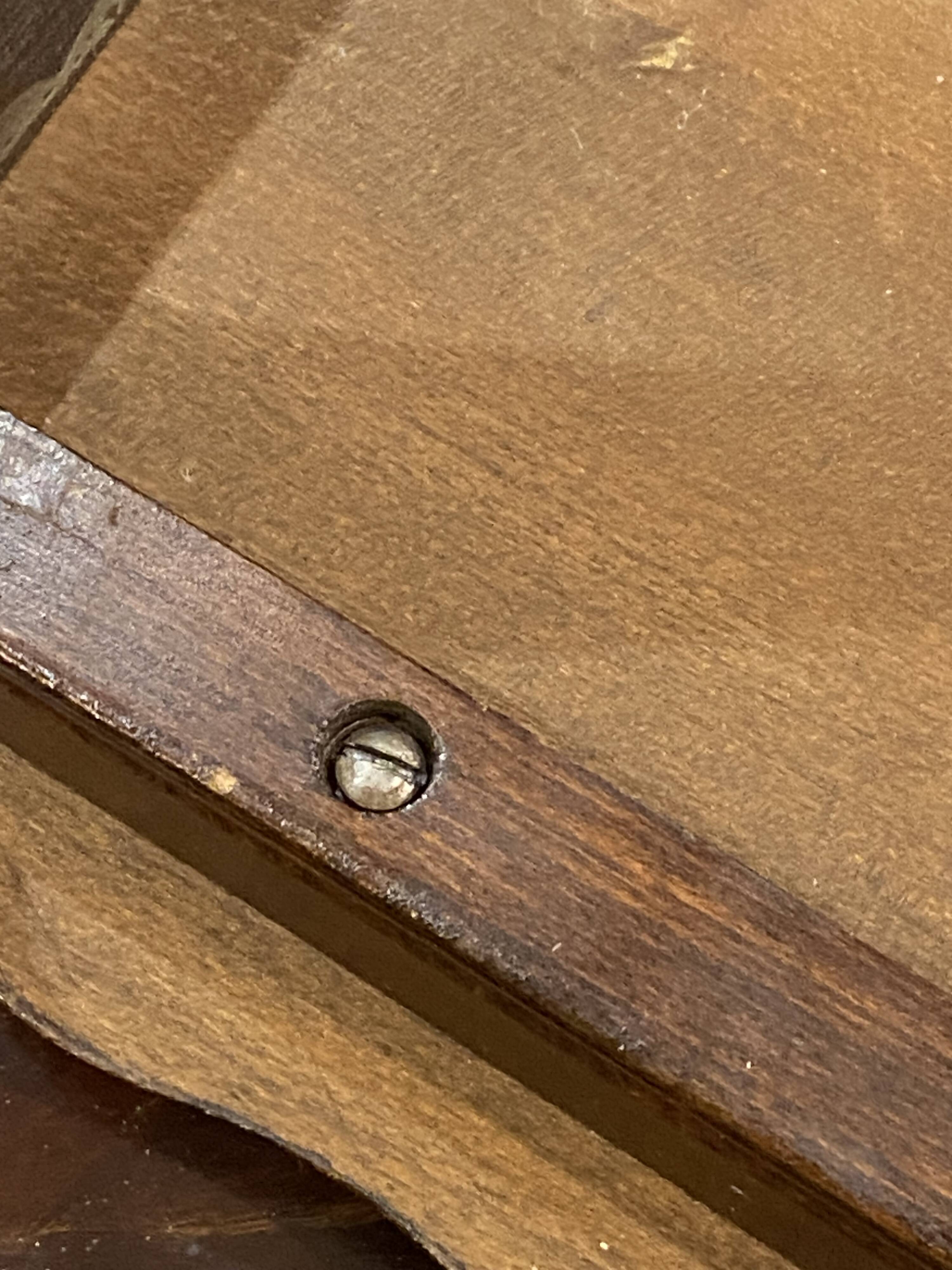 Set of 3 rustic nesting coffee tables in Louis XV style from 1950.