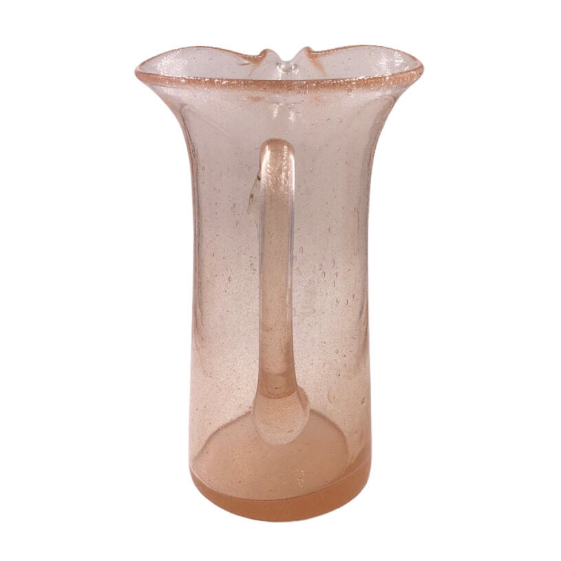 Artisanal pitcher in bulled glass
