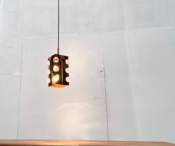 Suspension en acrylique et cuivre allemande du milieu du siècle de Cosack, années 1960