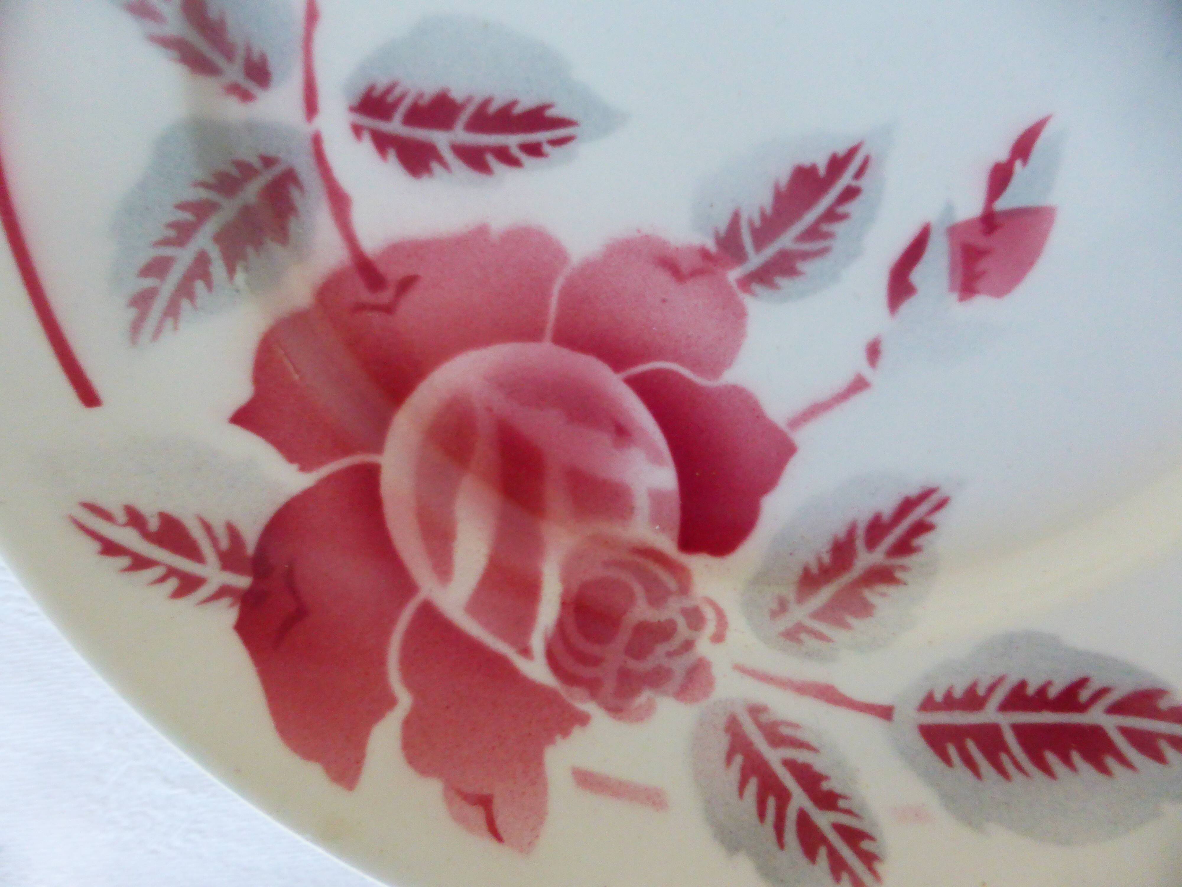 2 vintage mixed dinner plates from Badonviller and Moulin des Loups