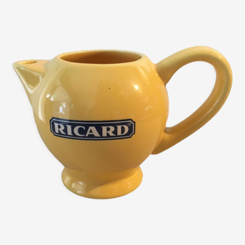 Pichet Ricard unidose en céramique jaune