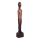 Dutch Brutalist carved wood sculpture of woman's figure, height 95cm, 1970s