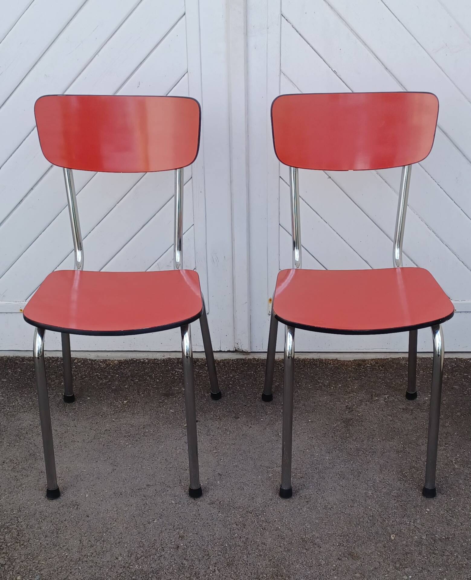 Pair of vintage formica chairs