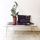 coffee table with ceramic tiles, 60s