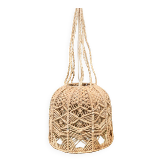 Vintage macrame pendant light