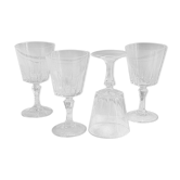 Set of 4 Art Deco crystal wine glasses