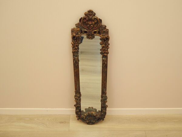 Miroir dans un cadre en bois, design italien, années 1960, production : Italie