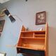 Wall-mounted oak desk from the 1950s.