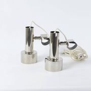Lampes spots à pince en chrome nickelé pour étagère string, tête de lit.