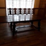 Oak dining room table