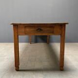 Large oak farmhouse table from France, early 1900s