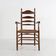 Antique French Wooden Armchair with Cane Seat, 1890s